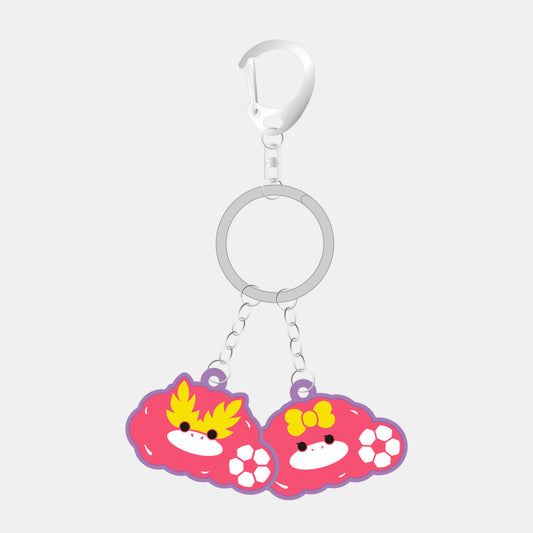 むぎゅっとパーサくんとコトノちゃん仲良しラバーキーホルダー