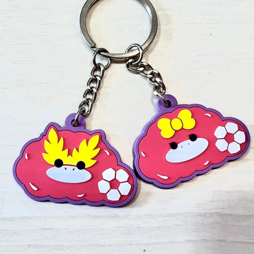 むぎゅっとパーサくんとコトノちゃん仲良しラバーキーホルダー