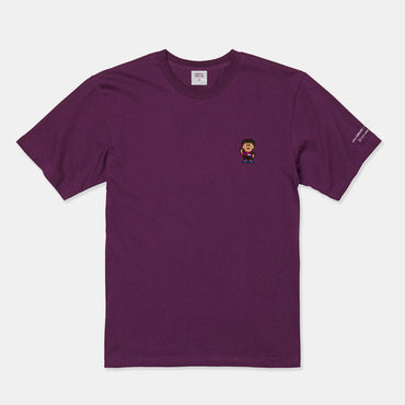 選手ピクセル刺繍Tシャツ(パープル)