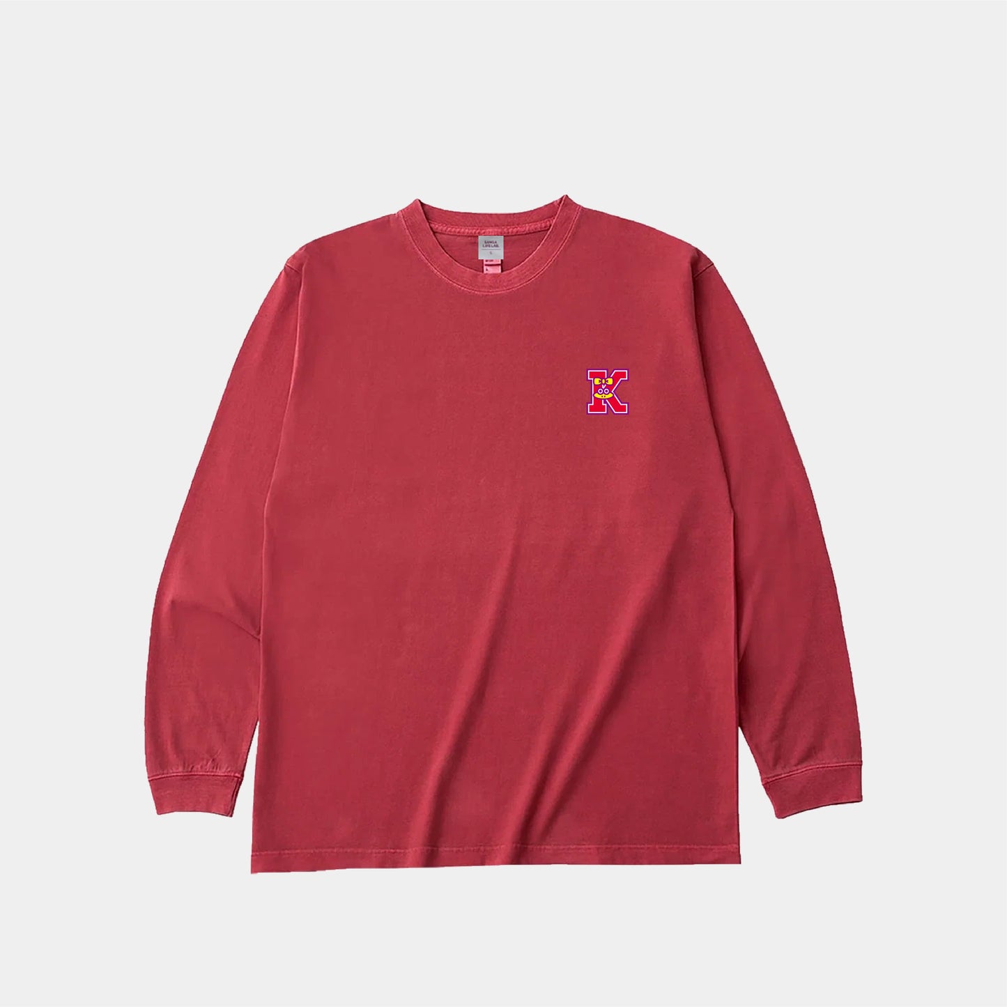 刺繍ワッペンロングTシャツ