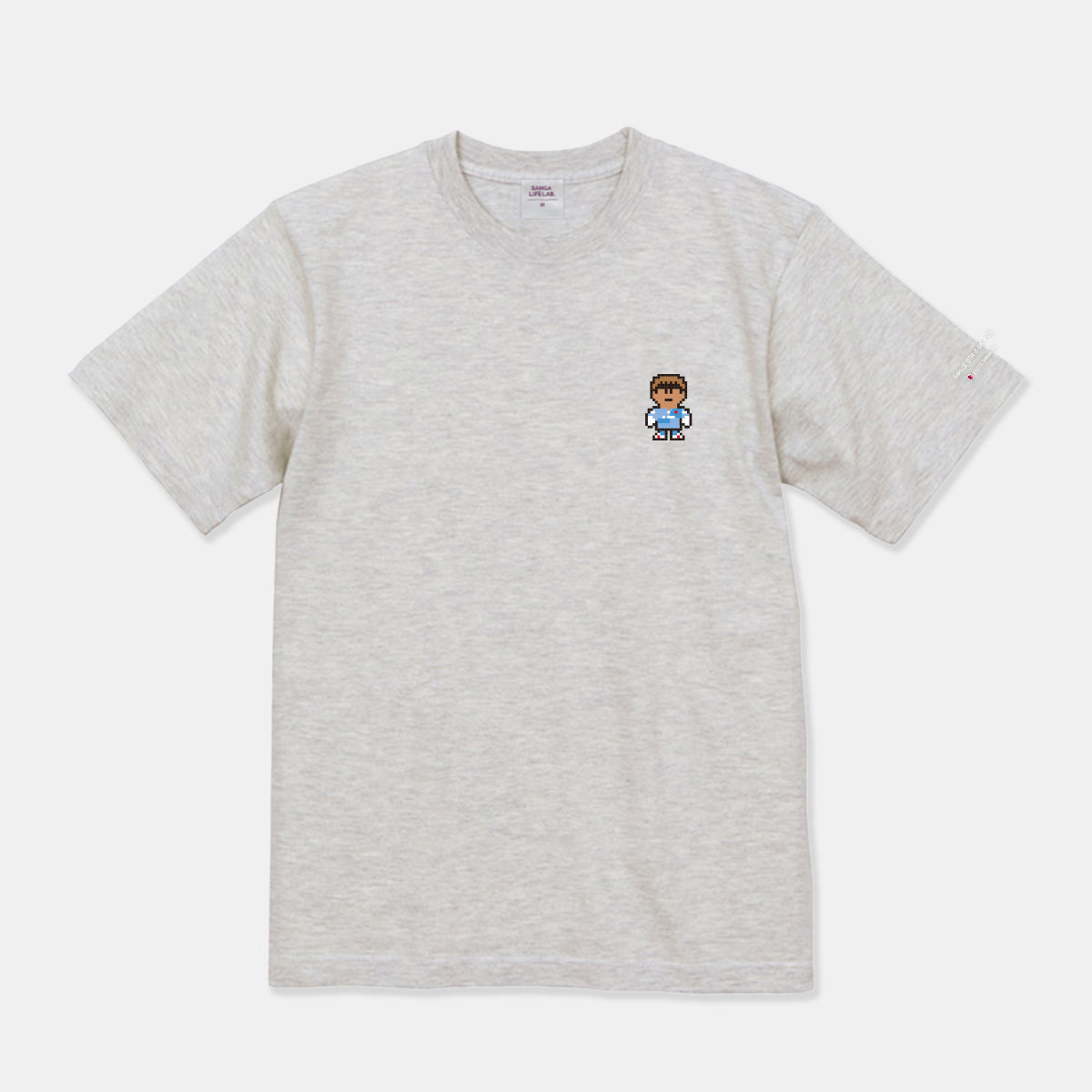 選手ピクセル刺繍Tシャツ(オートミール)