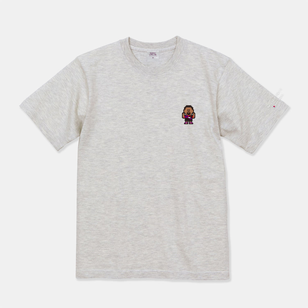 選手ピクセル刺繍Tシャツ(オートミール)