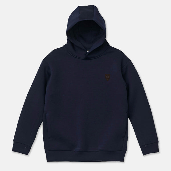 エンブレムラバーエディションダンボールニットフーディ