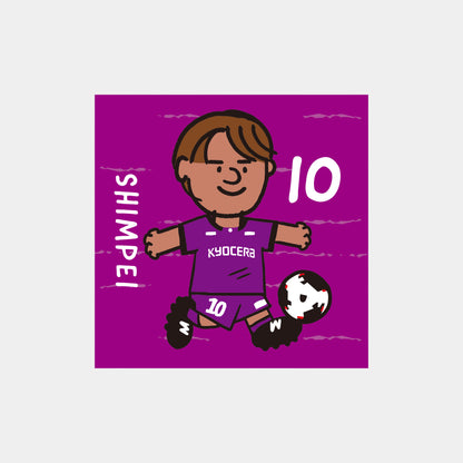 ゆるプチ選手のイラストステッカー（5枚入り）