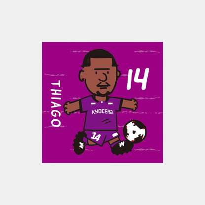 ゆるプチ選手のイラストステッカー（5枚入り）