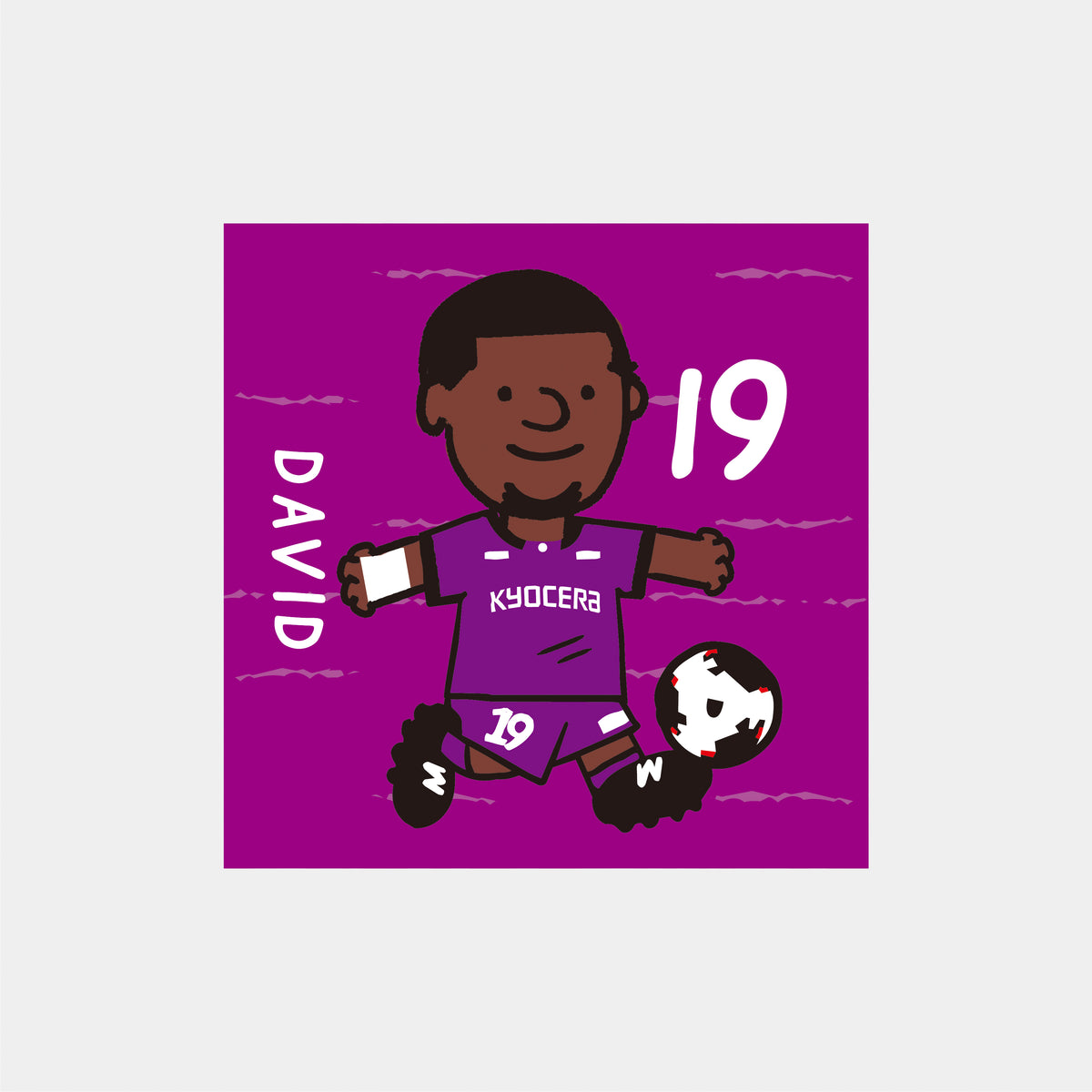 ゆるプチ選手のイラストステッカー（5枚入り）