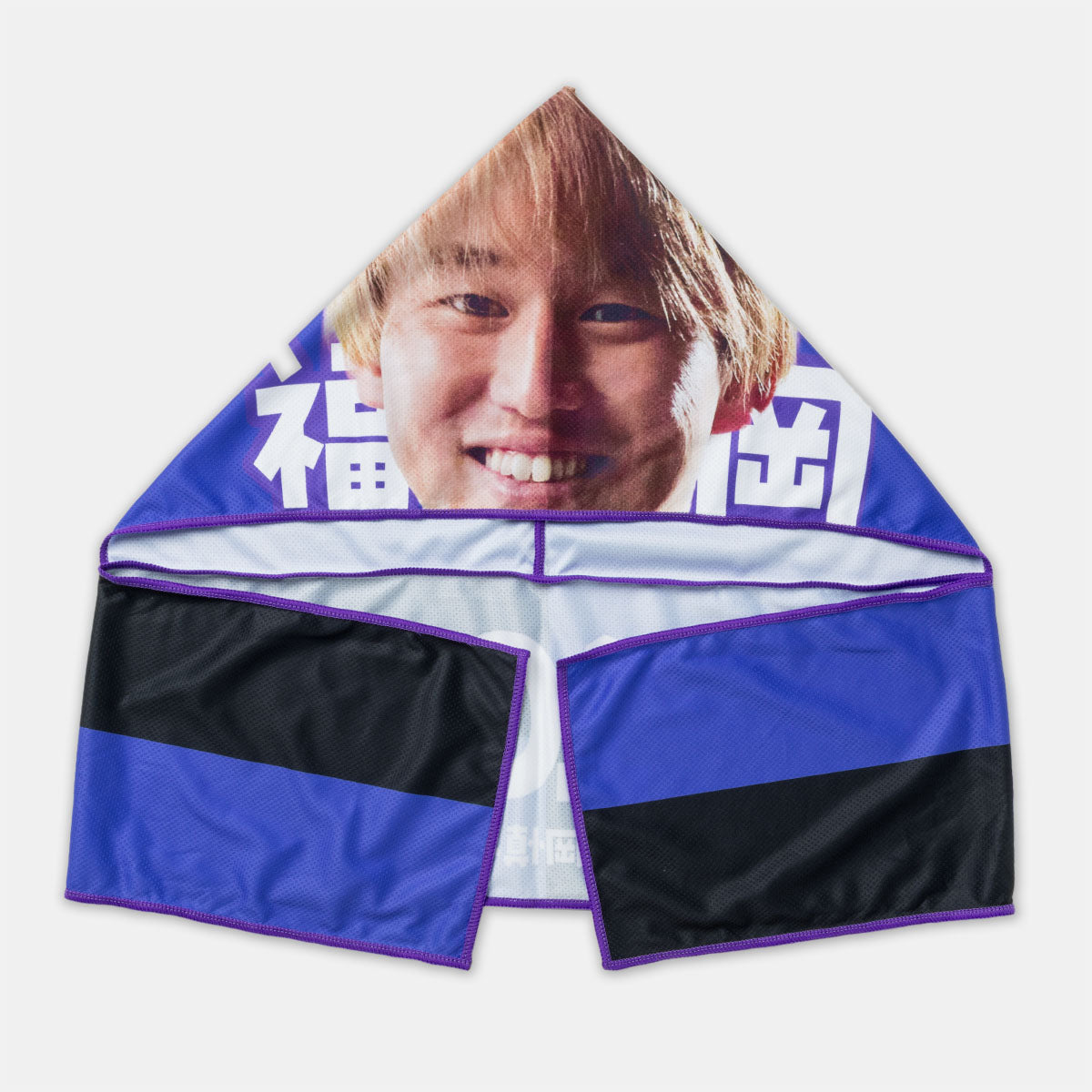 選手ビジュアル冷感フードタオル