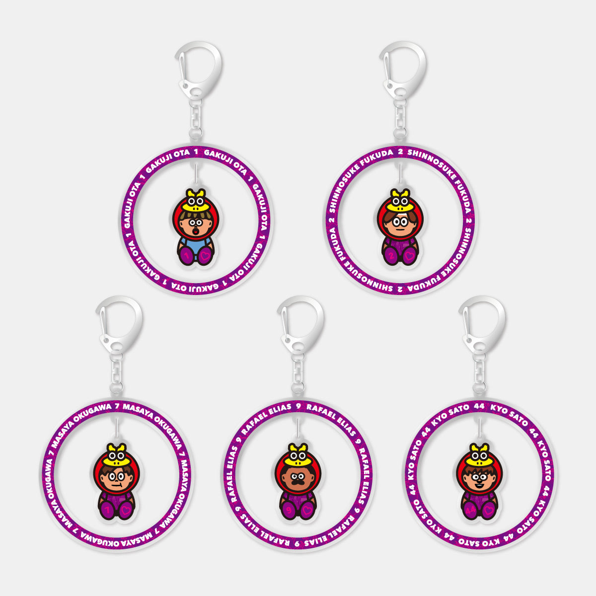 ミニミニ選手のゆらゆらキーホルダー