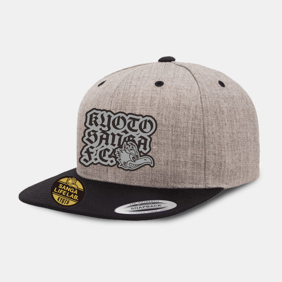 オリジナルシール付きエンブロイダリーフラットキャップ