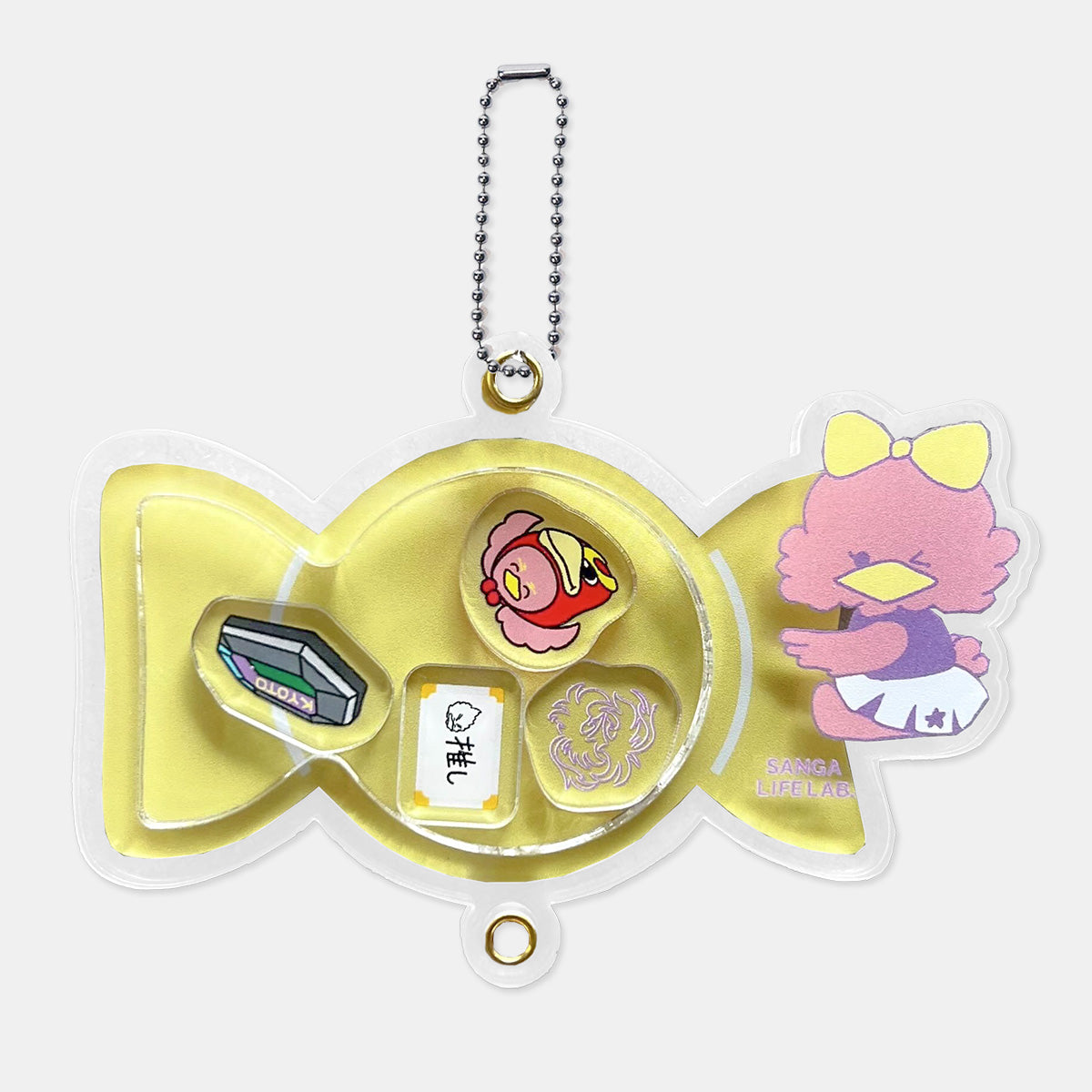 シャカシャカキーホルダー springダブル桜シェイカーキーホルダー