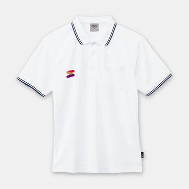 サンガカラーラインロゴポケットポロシャツ