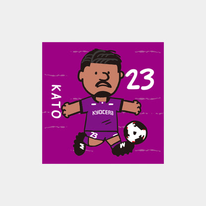 ゆるプチ選手のイラストステッカー（5枚入り）