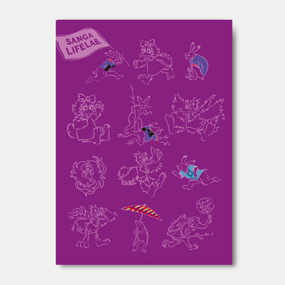 鳥獣戯画×SANGA LIFE LAB. クリアファイル