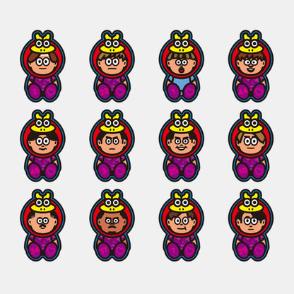 ミニミニ選手のぷくぷくシール