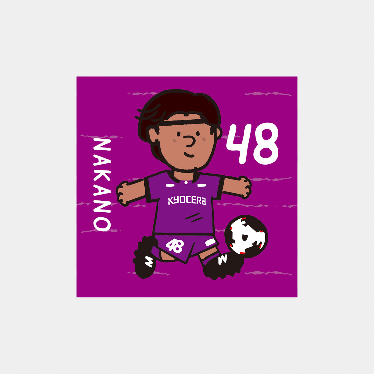 ゆるプチ選手のイラストステッカー（5枚入り）