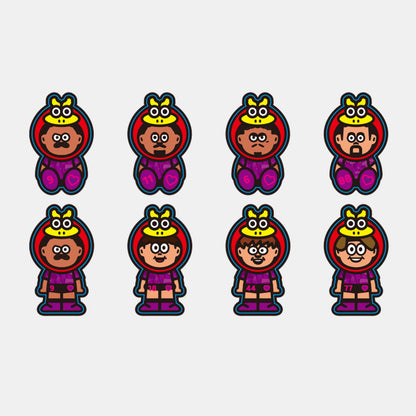 ミニミニ選手のぷくぷくシール