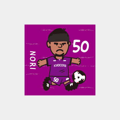 ゆるプチ選手のイラストステッカー（5枚入り）