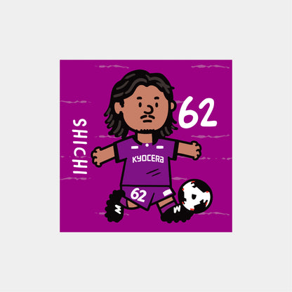 ゆるプチ選手のイラストステッカー（5枚入り）