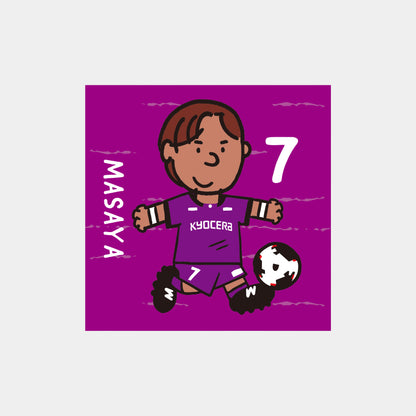 ゆるプチ選手のイラストステッカー（5枚入り）
