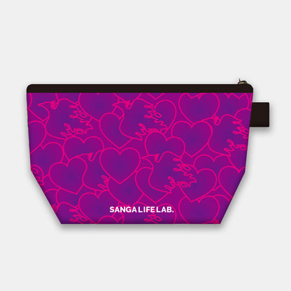 総柄三角ポーチ