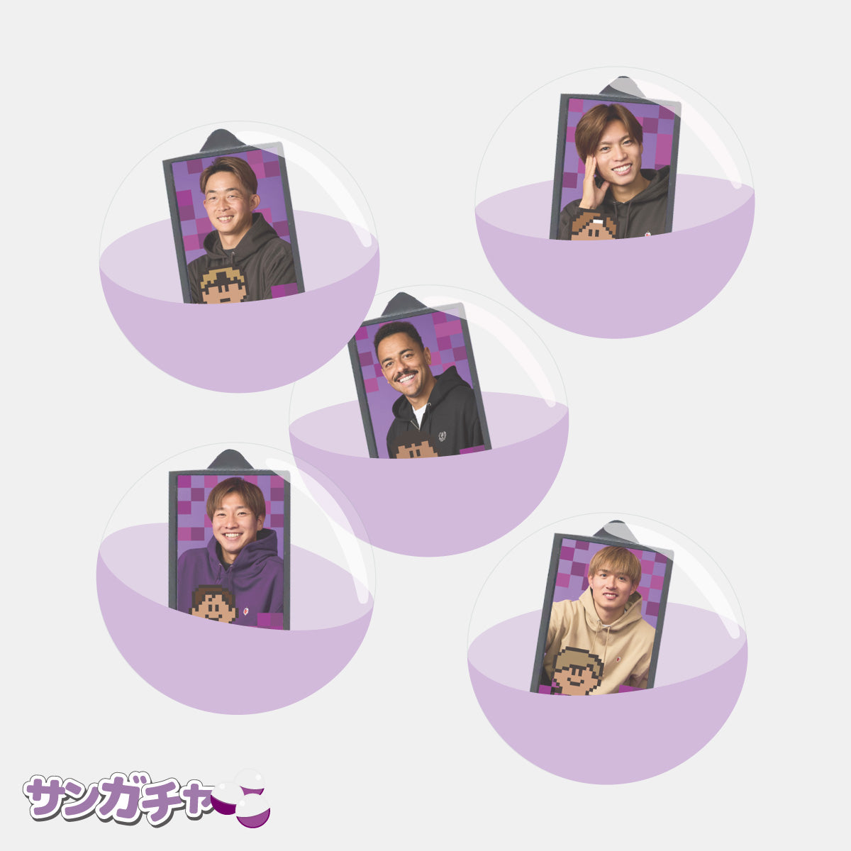 サンガチャ！光る！LED選手ボックスキーホルダー