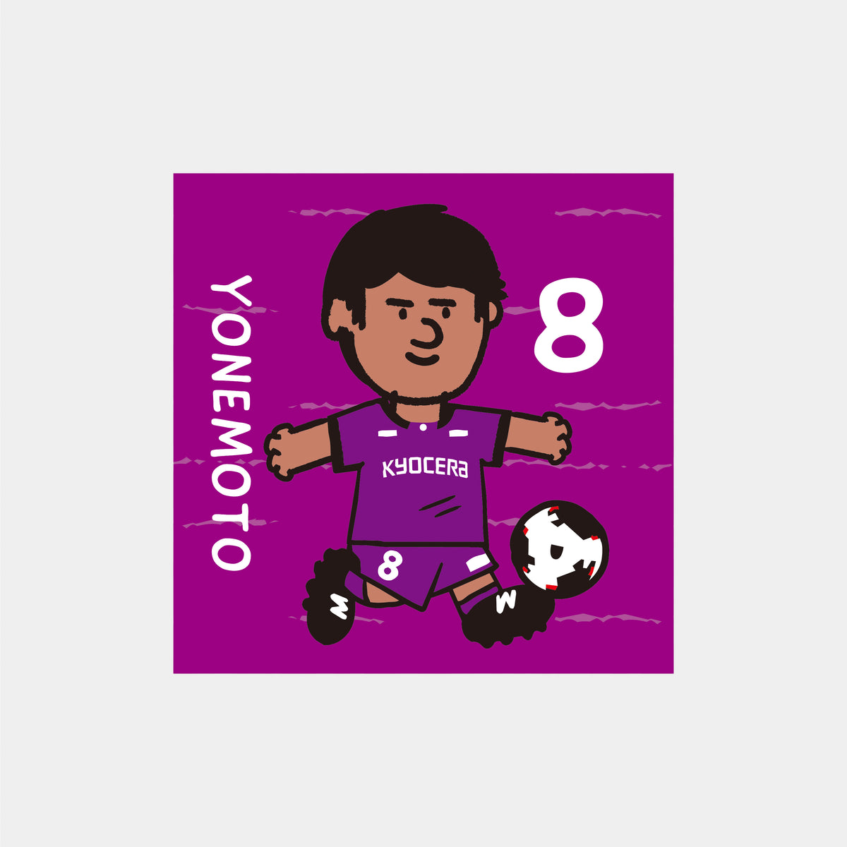 ゆるプチ選手のイラストステッカー（5枚入り）