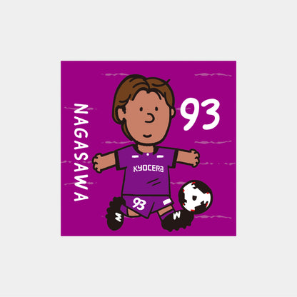 ゆるプチ選手のイラストステッカー（5枚入り）