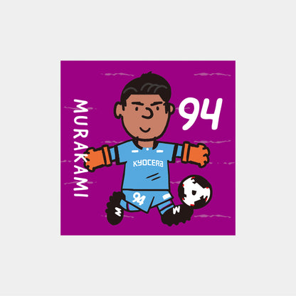 ゆるプチ選手のイラストステッカー（5枚入り）