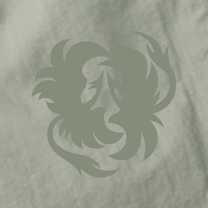 鳳凰刺繍ナイロンショートパンツ