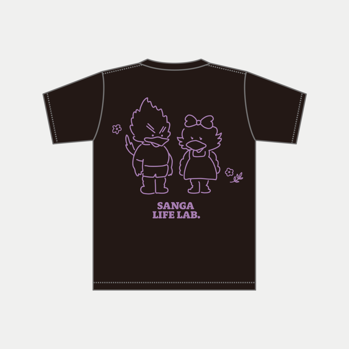 ゆるパーサくんコトノちゃんバックプリントTシャツ