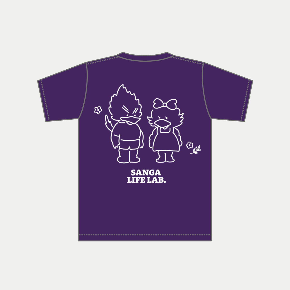 ゆるパーサくんコトノちゃんバックプリントTシャツ