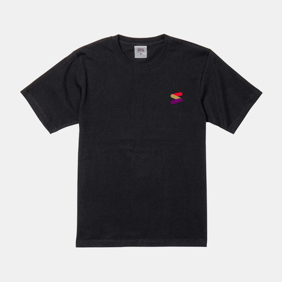 サンガカラーラインロゴ刺繍Tシャツ