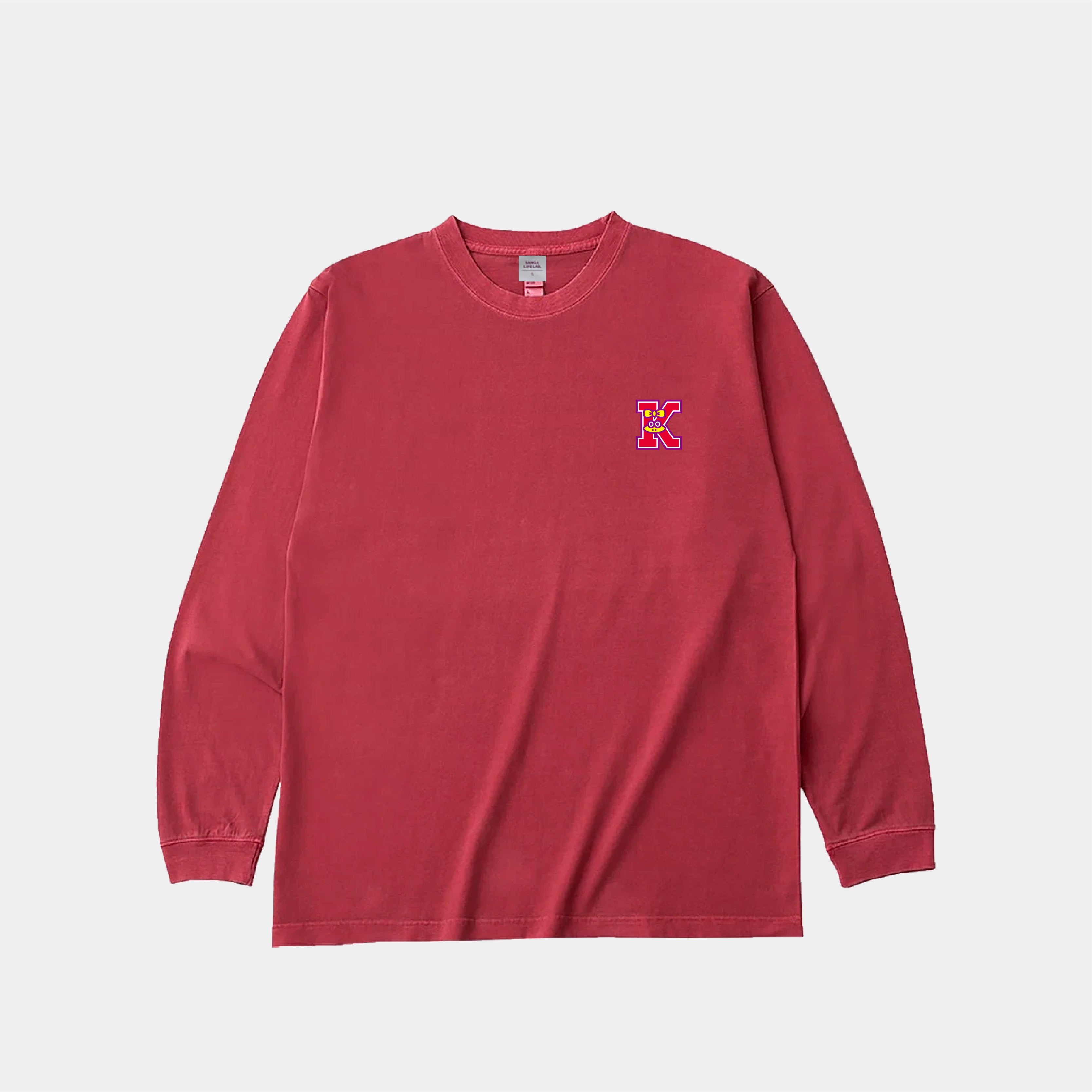 刺繍ワッペンロングTシャツ