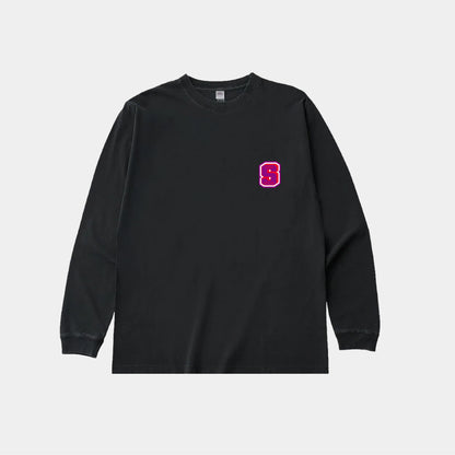 刺繍ワッペンロングTシャツ
