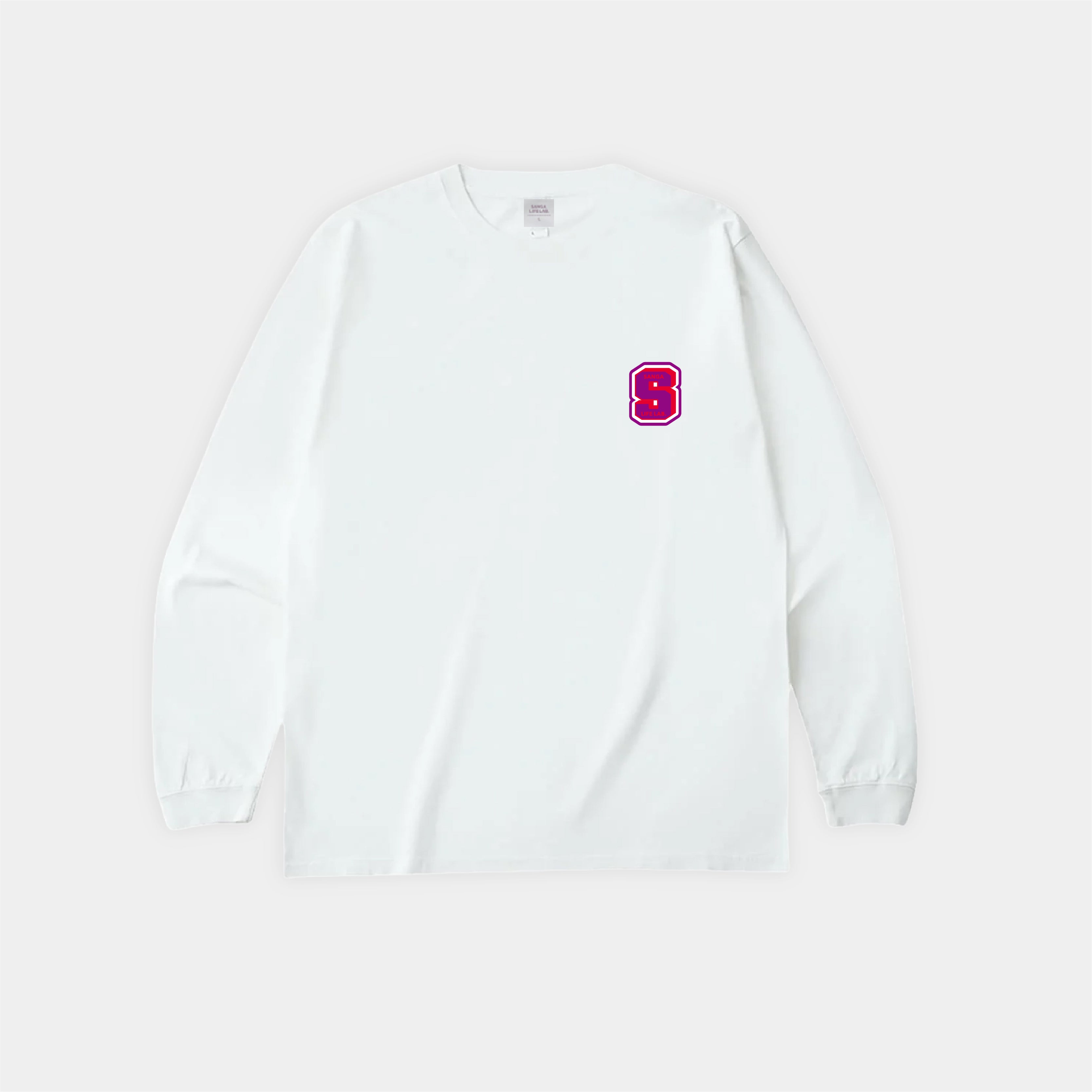 刺繍ワッペンロングTシャツ