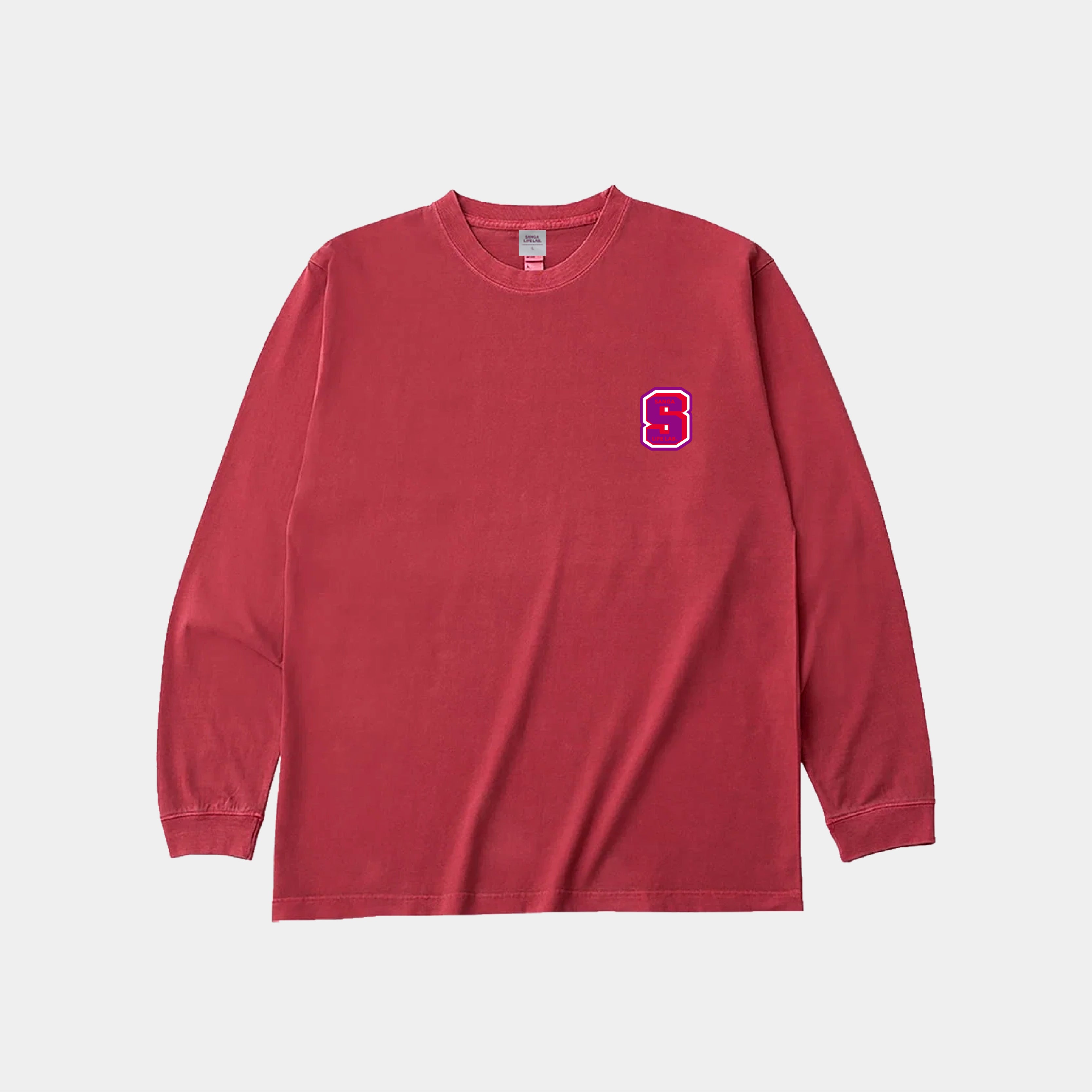 刺繍ワッペンロングTシャツ