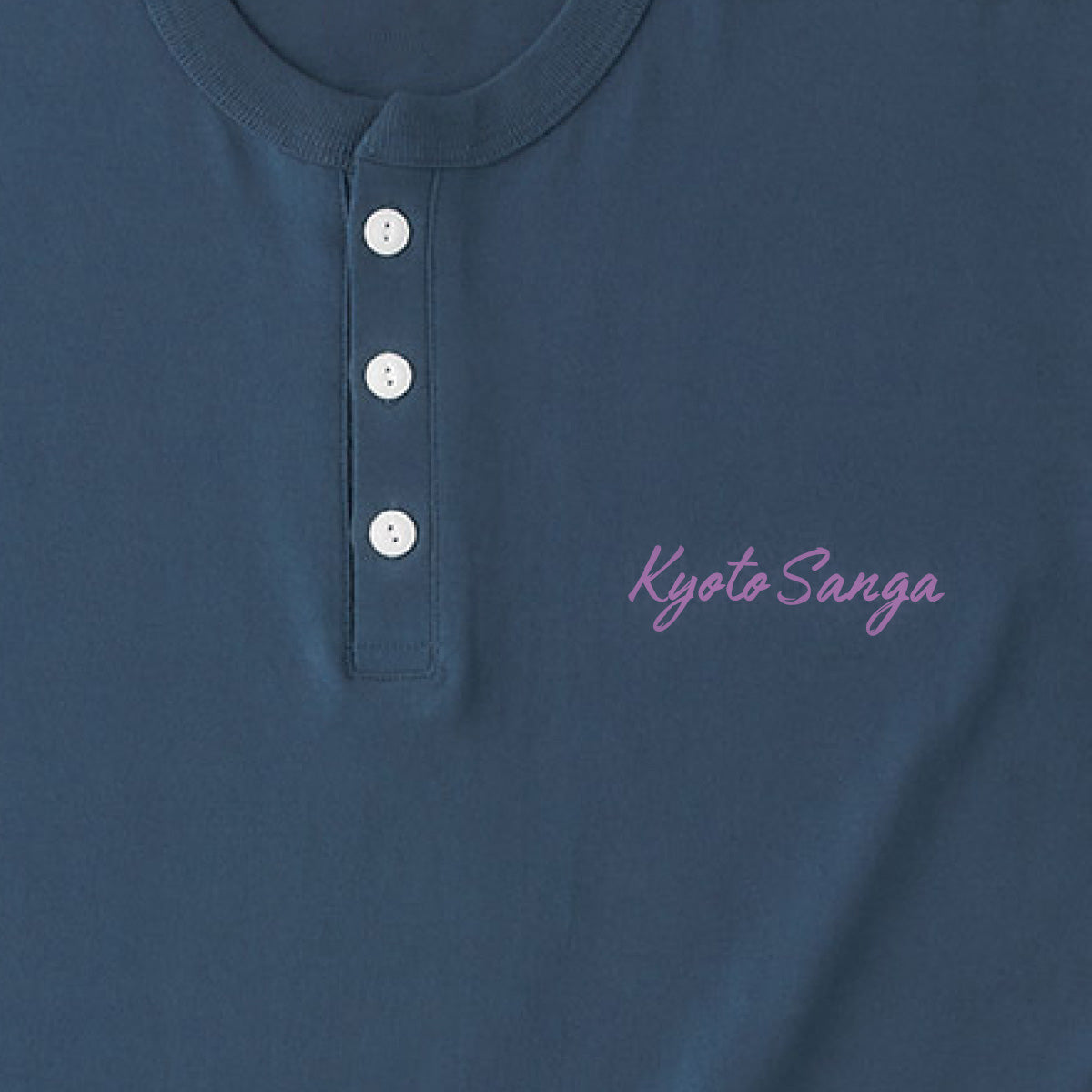 Kyoto sanga ヘンリーネックTシャツ