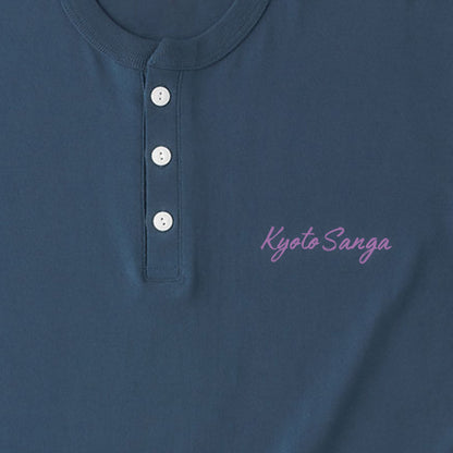 Kyoto sanga ヘンリーネックTシャツ
