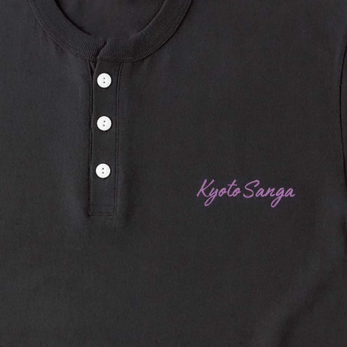 Kyoto sanga ヘンリーネックTシャツ