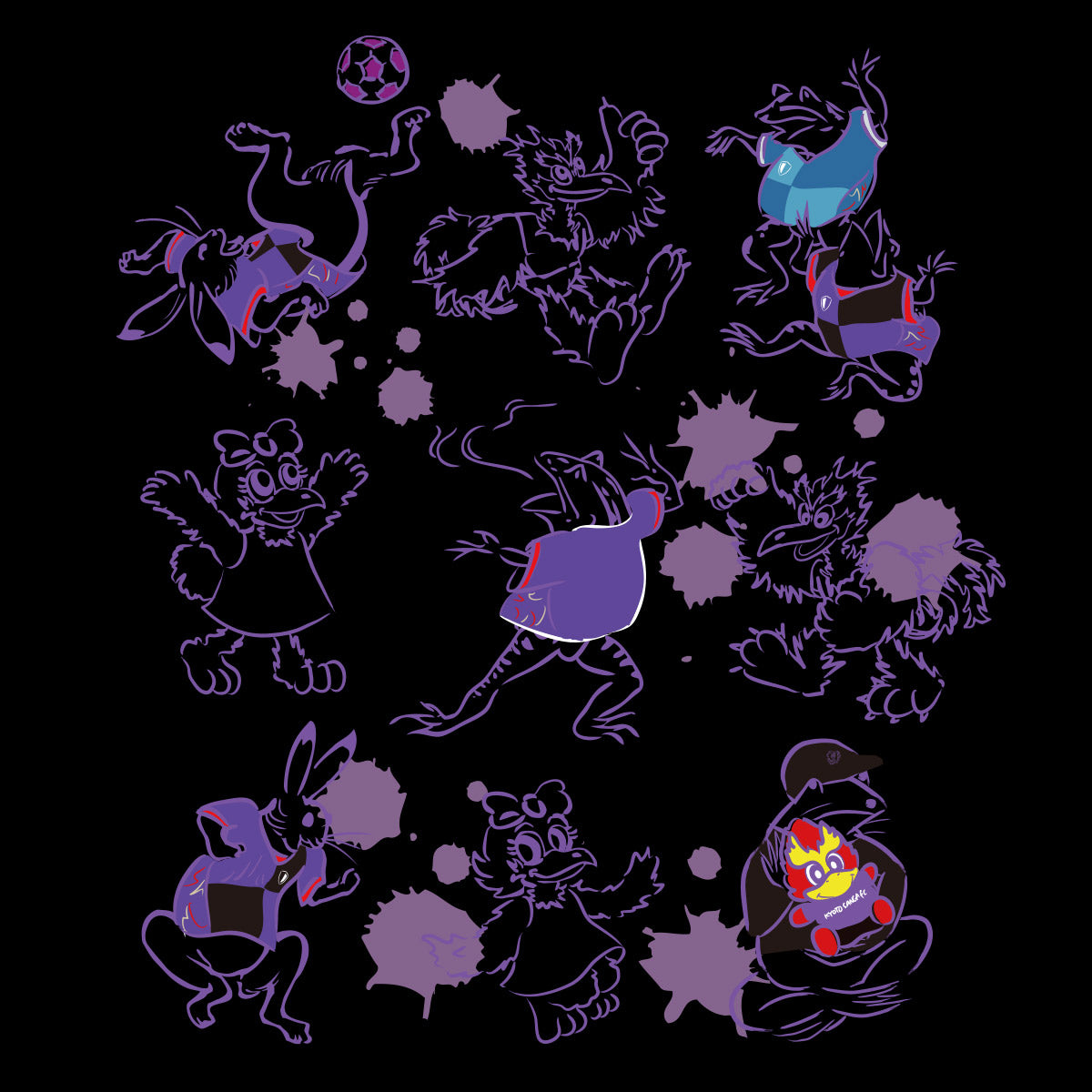 みんなで鳥獣戯画×SANGA LIFE LAB. Tシャツ