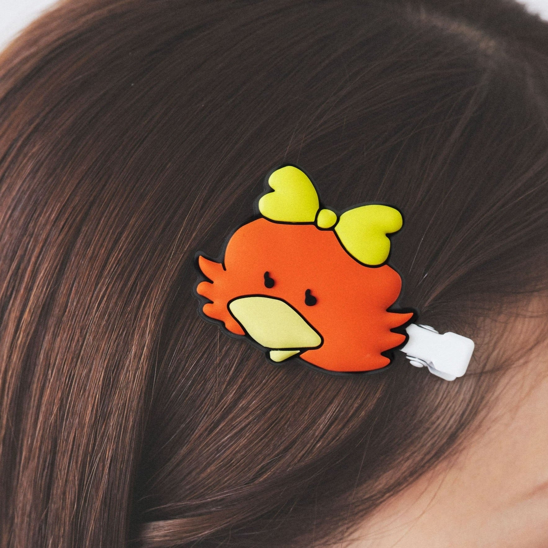 黄色リボンのビンテージペアちゃん コトノちゃんフェイス・リボン ヘアピン (2本セット) – SANGA